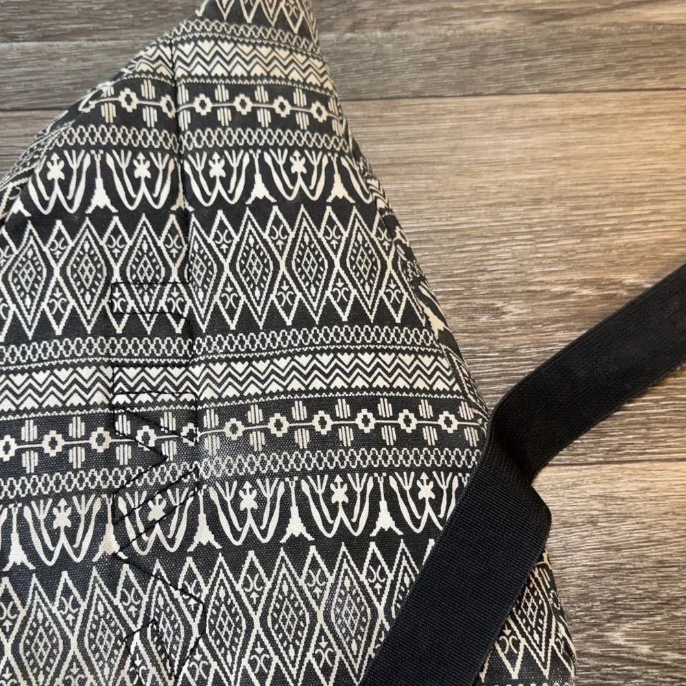 Black and White Patterned Sling Bag